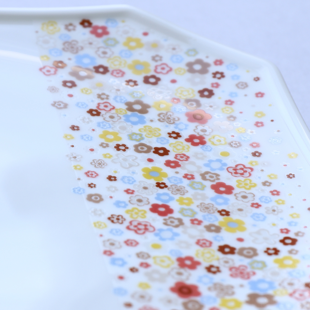 花柄八角プレート