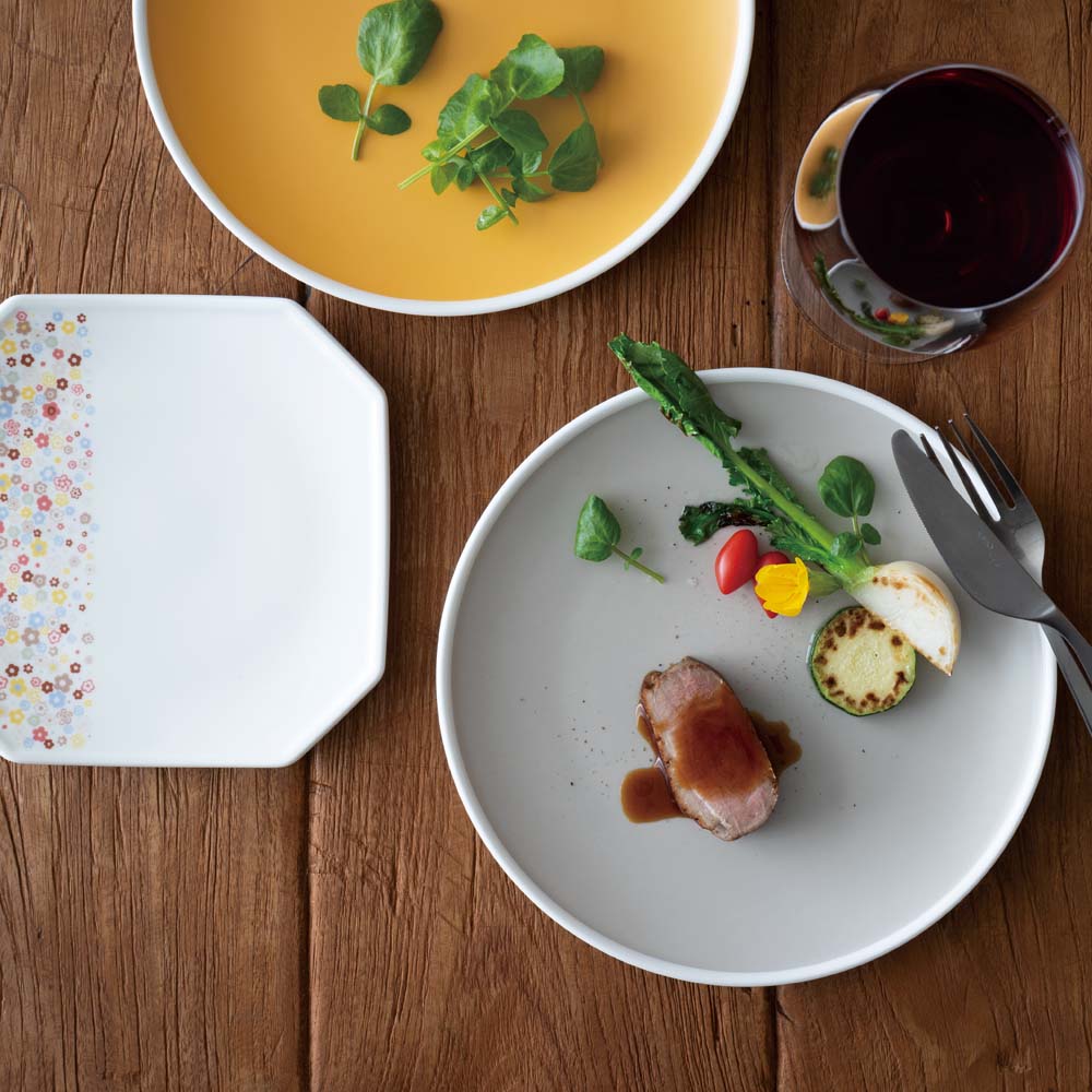 グレー21cmプレート