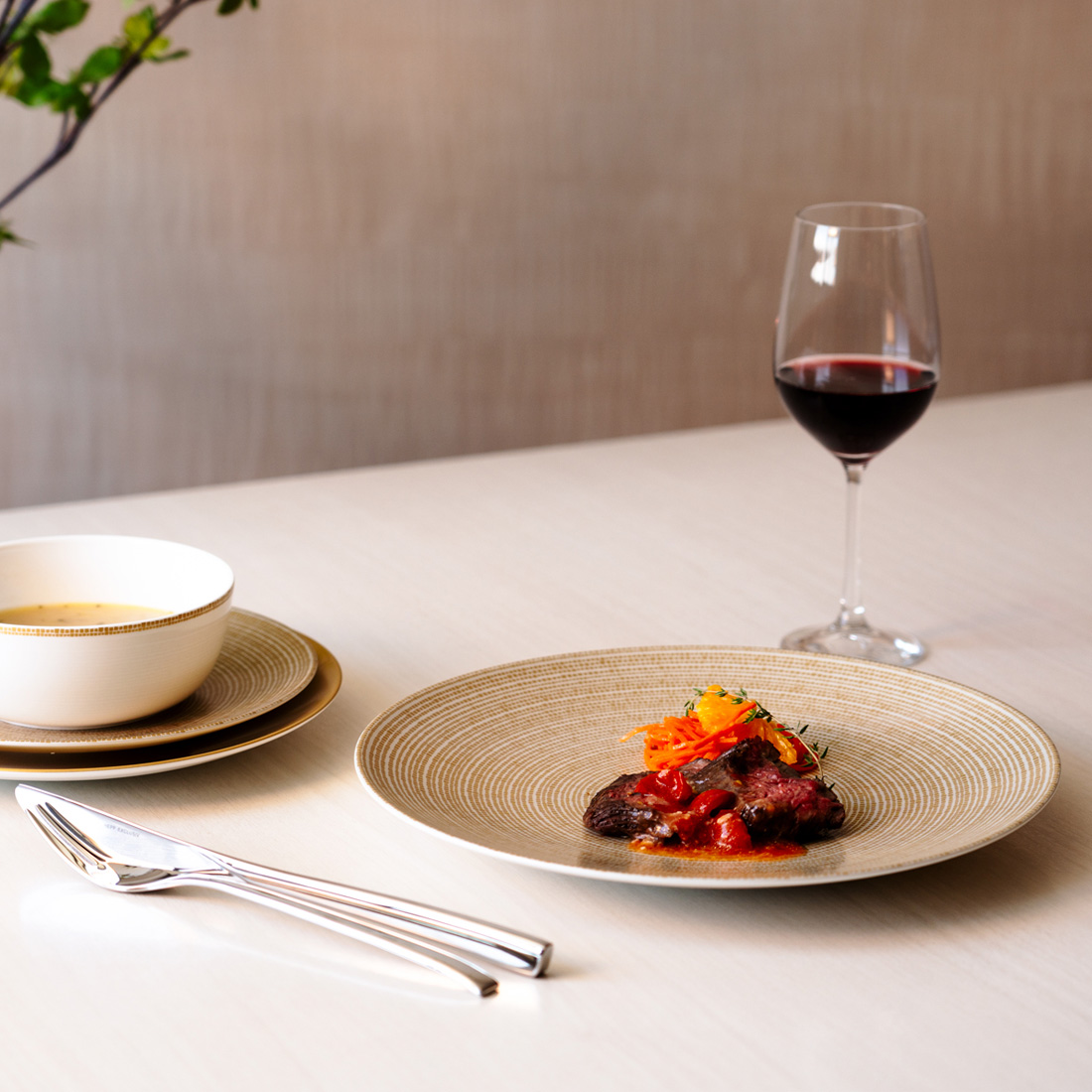 21cmプレート(ゴールド)