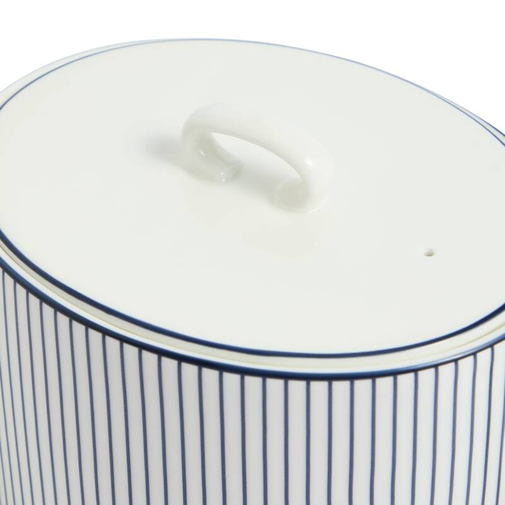 ストライプホワイトポット