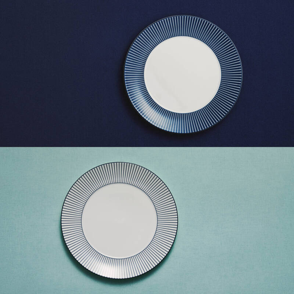 24cmストライプホワイトプレート