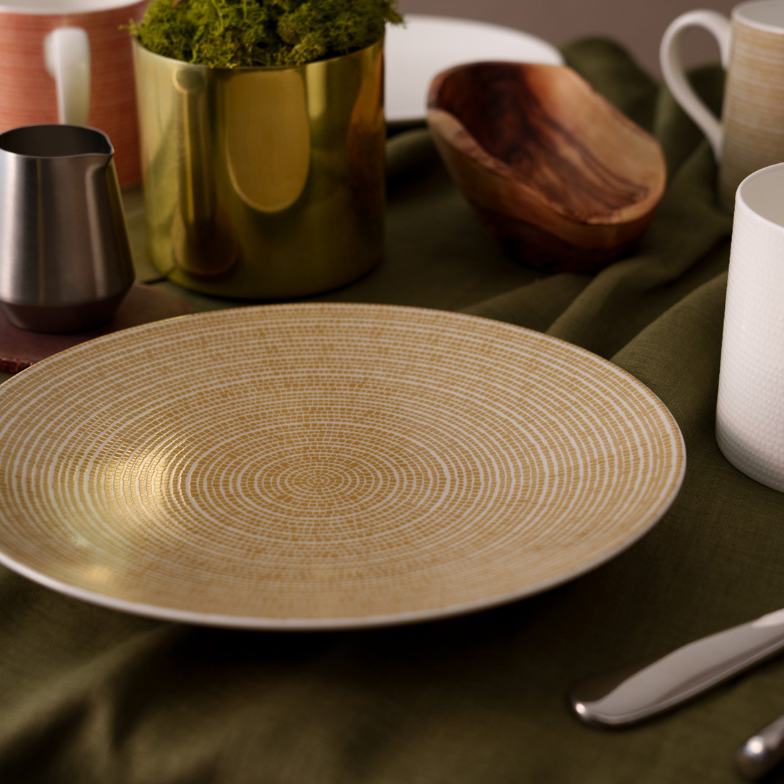 21cmプレート(ゴールド)