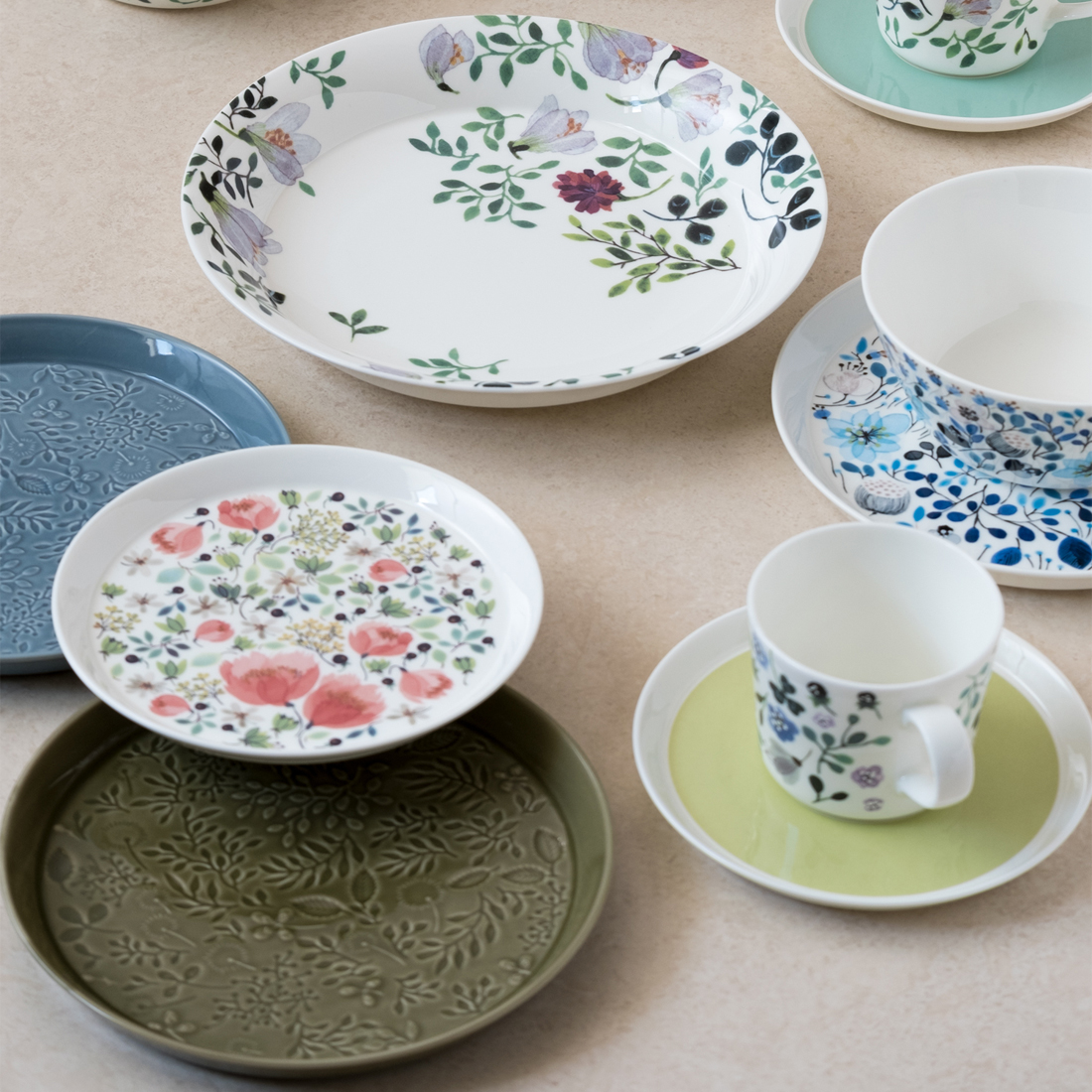 24cmパスタプレートグランドマザーズブーケ