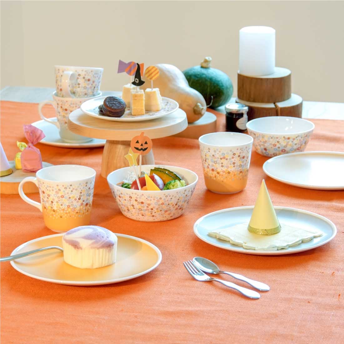 オレンジ21cmプレート