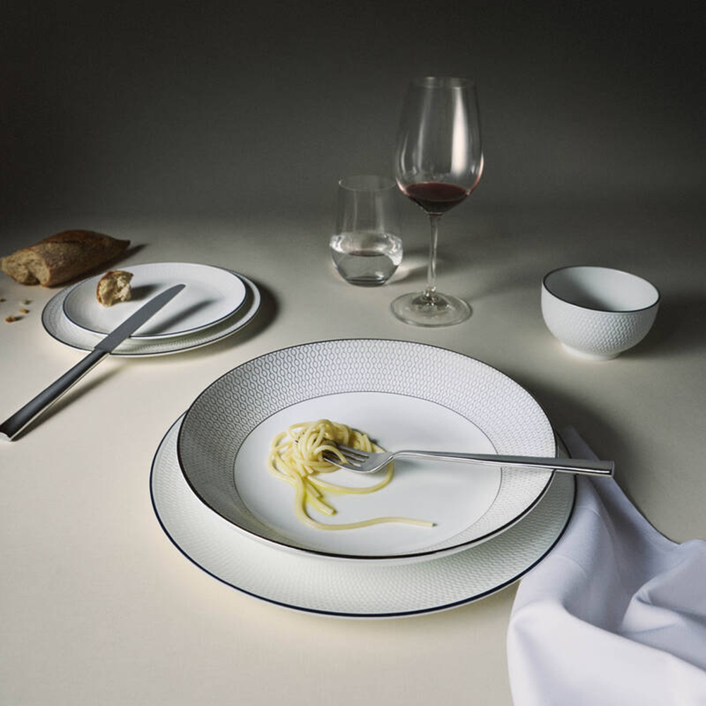 24cmストライプホワイトプレート