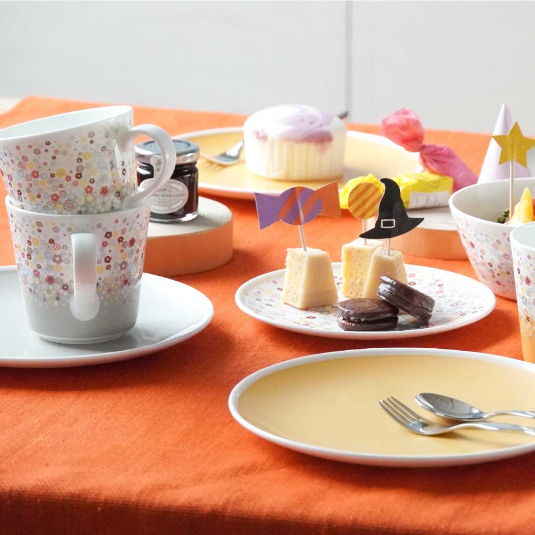 オレンジ21cmプレート