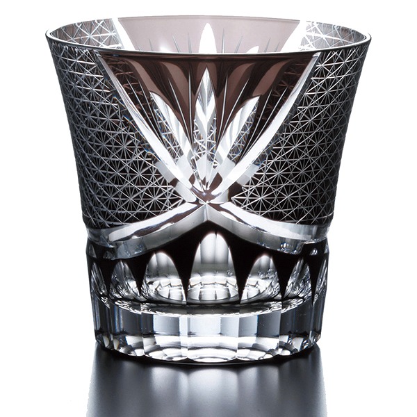 スワール(黒)ロックグラス