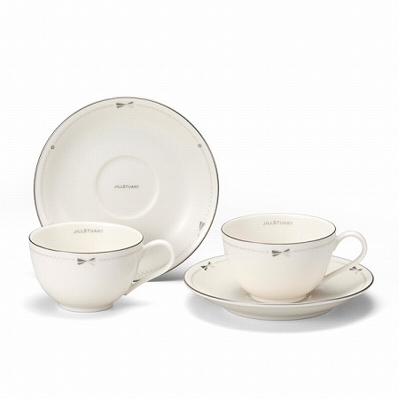 ジルスチュアート(JILL STUART) ティーカップ&ソーサーセット 220cc 2人用 (41635-33356)