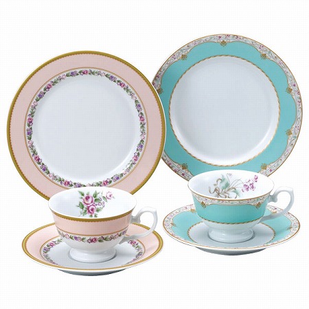 フローラルブティック 6ピースティーセット(アソート) 2人用 電子レンジ温め対応 (41720-33458)