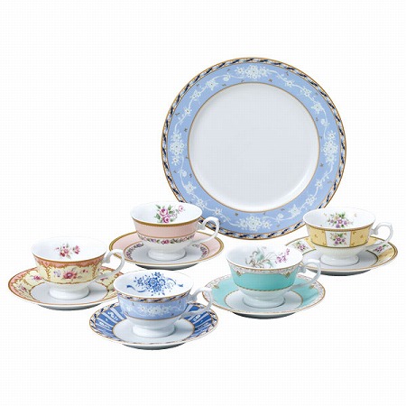 フローラルブティック サロンセット(アソート) 5人用 電子レンジ温め対応 (41721-33460)