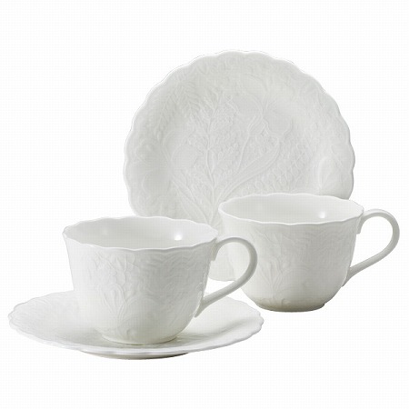 ホニトン・レース モーニングセット(ブライト) 2人用 電子レンジ温め 食洗機対応 (51952-23144)