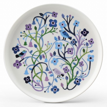 モニカフォースバーグ プレート(バードソング) 21cm 電子レンジ温め 食洗機対応 (52380-6002)
