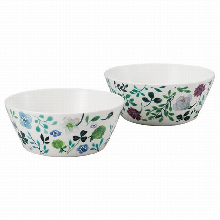 アンナエミリア ボウルセット(アソート) 14cm 2人用 電子レンジ温め 食洗機対応 (96604-23162P)