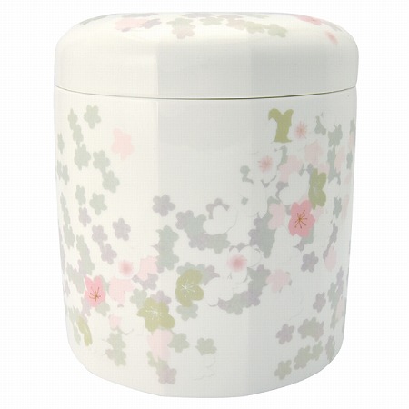 骨壺 12面取 桜柄 7寸 (96793-9886X)