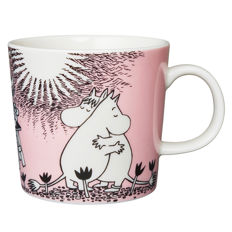 ムーミン マグカップ (LOVE) ピンク 300cc オーブン 電子レンジ 食洗機対応 (ARB801-1005331)