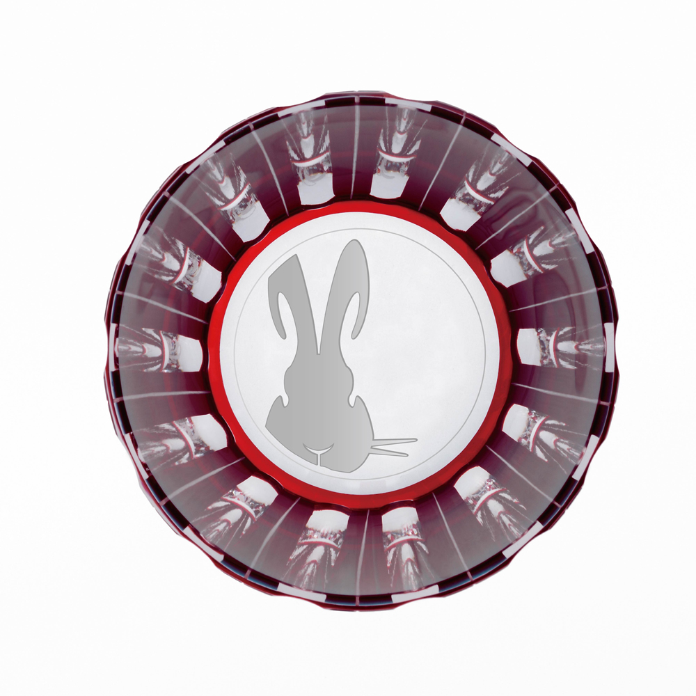 【50％OFF】グラスワークス 干支冷酒杯(卯・赤)  (GW6000-237)120cc