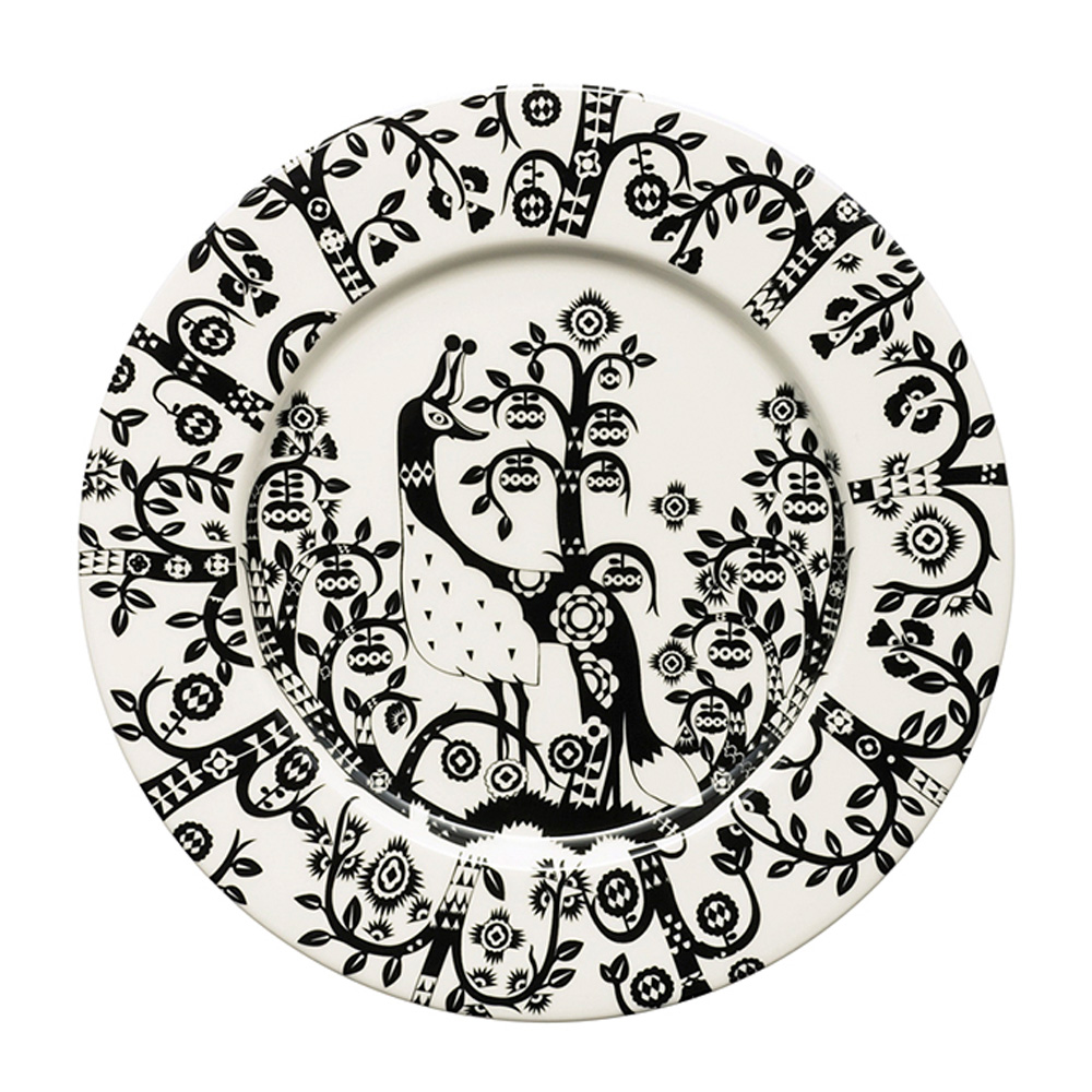 タイカ プレート(ブラック) 22cm オーブン 電子レンジ 食洗機対応 (IIT120-1012496)