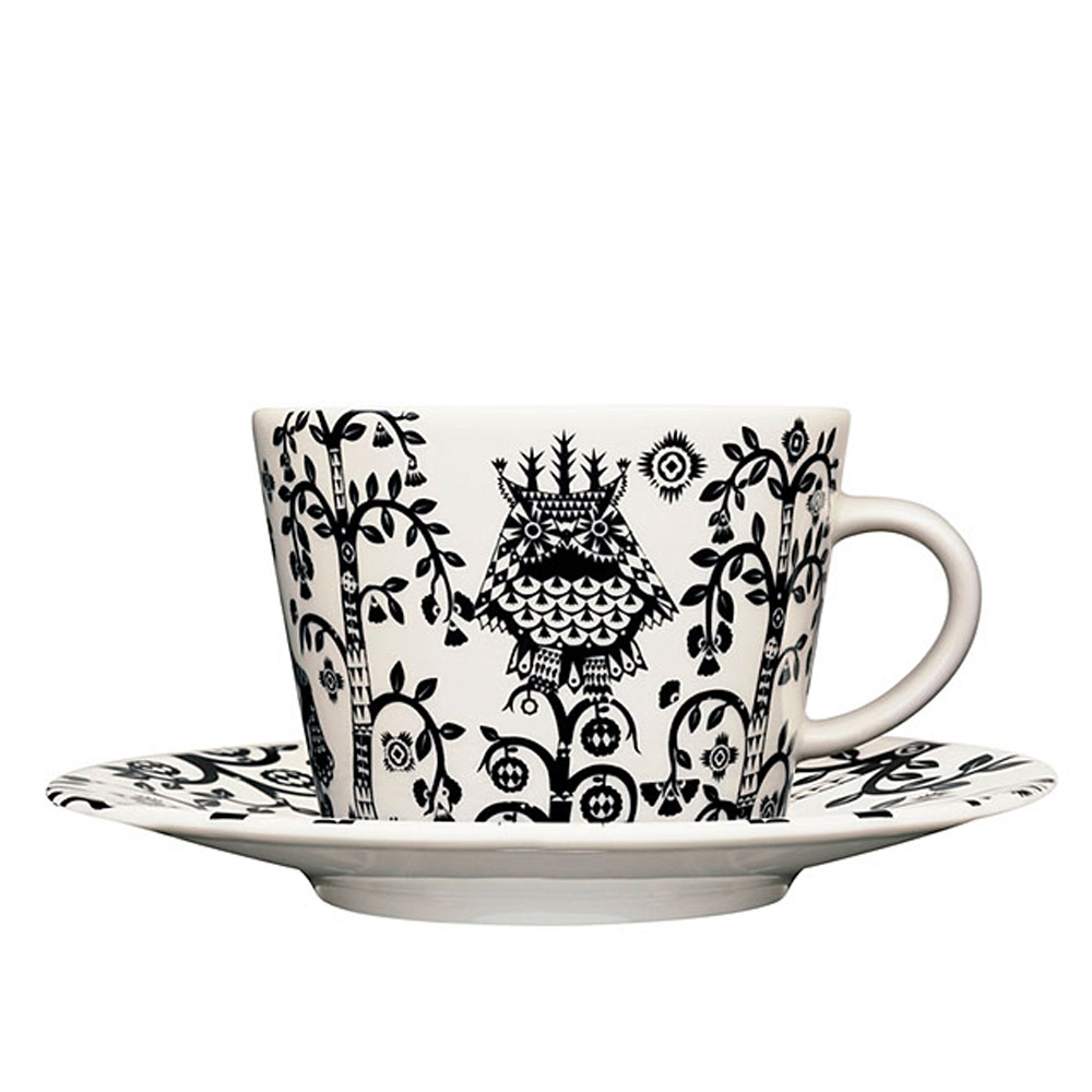 【取り寄せ品】タイカ コーヒーカップ&ソーサー(ブラック) 200cc オーブン 電子レンジ 食洗機対応 (IIT120-1054173)