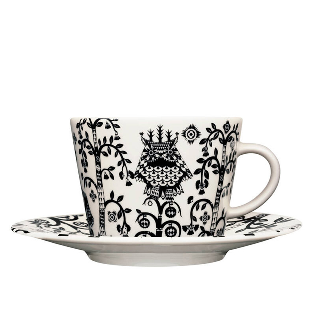 タイカ ティーカップ&ソーサー(ブラック) 300cc オーブン 電子レンジ 食洗機対応 (IIT120-1075822)