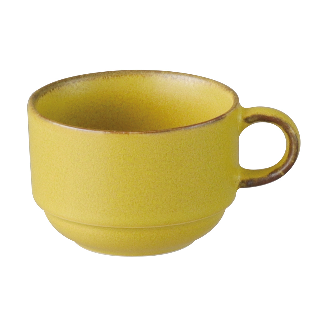 カラーズ スタッキングカップ(マスタード) 230cc 電子レンジ温め 食洗機対応 (KS8106-2100)