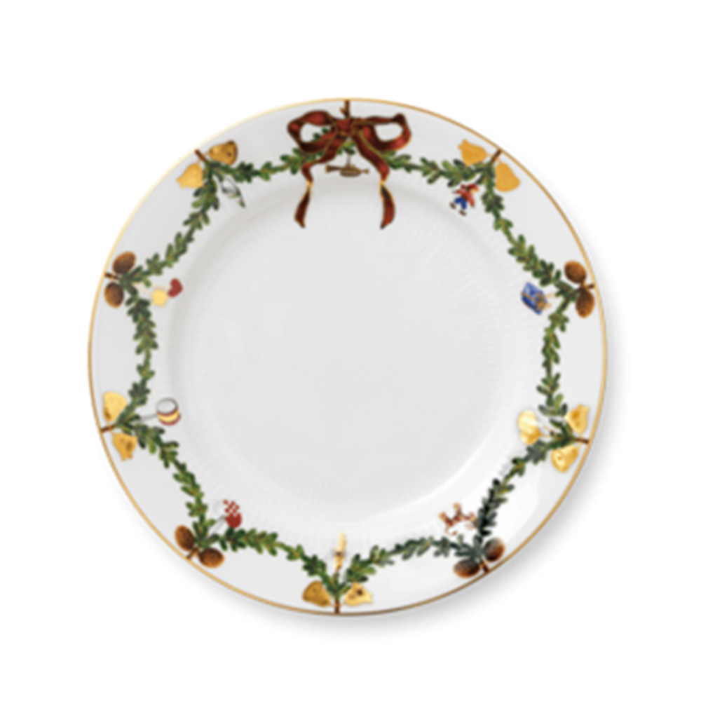 【特別企画品】【12月末まで限定】スターフルーテッド クリスマス プレート 21cm (RC25-1017456)