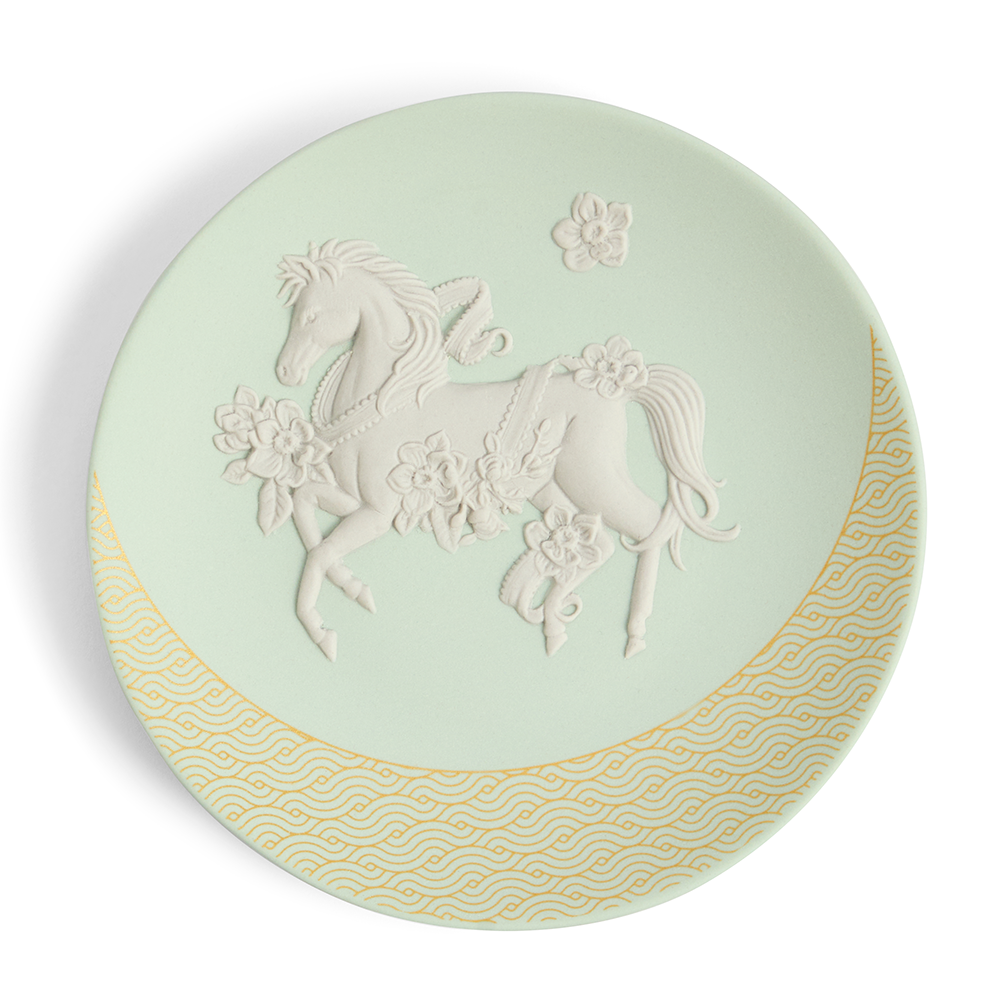 【2025年9月10日発売】ジャスパー 干支トレイ 2026  「ウマ」  12.5cm (WW28-1075612)