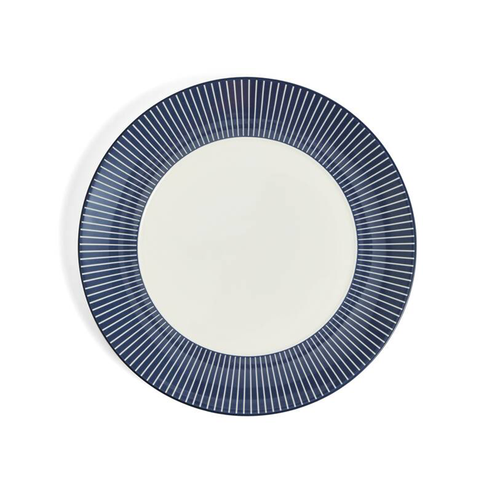 ジオ ブルー プレートピンストライプ ブルー 24cm 電子レンジ温め 食洗機対応 (WW80-1079123)